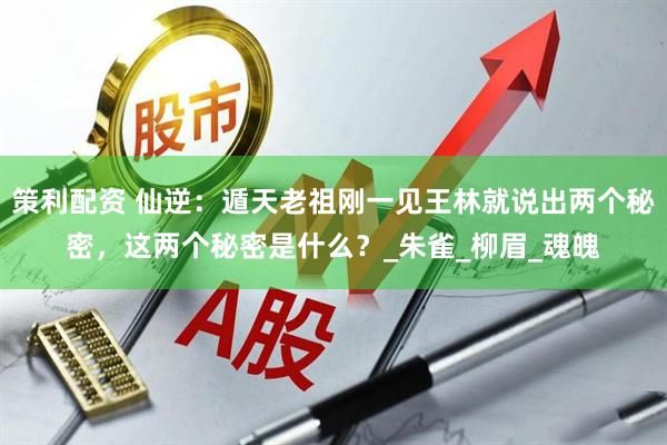 策利配资 仙逆：遁天老祖刚一见王林就说出两个秘密，这两个秘密是什么？_朱雀_柳眉_魂魄