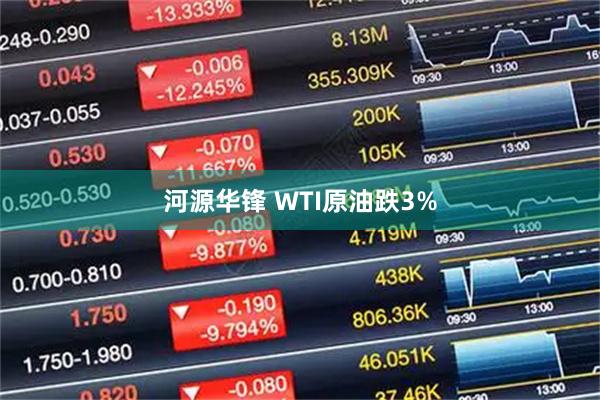 河源华锋 WTI原油跌3%